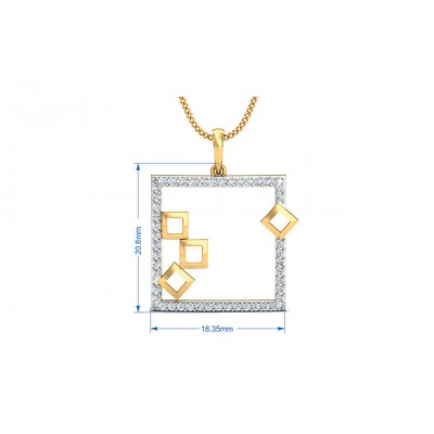 Sabina Diamond Pendant in Gold